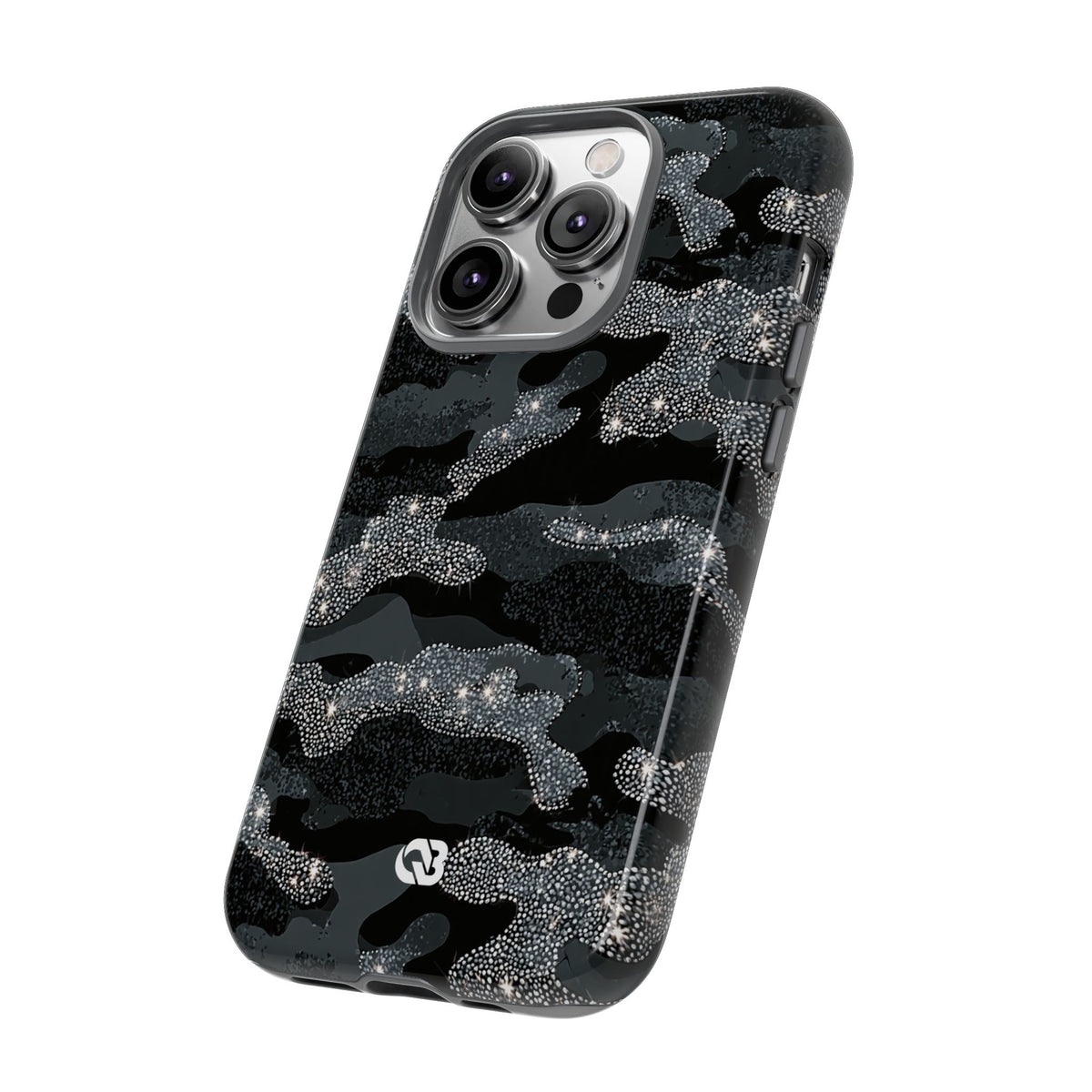 Glitter Shadow Camo · Tough Phone Case for iPhone · Black