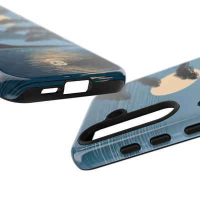 Blue Tough Phone Case for Samsung - Midnight Kyoto Pine