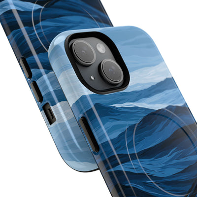 Blue Tough 2.0 Magsafe Phone Case for iPhone - Cobalt Ridge Tides
