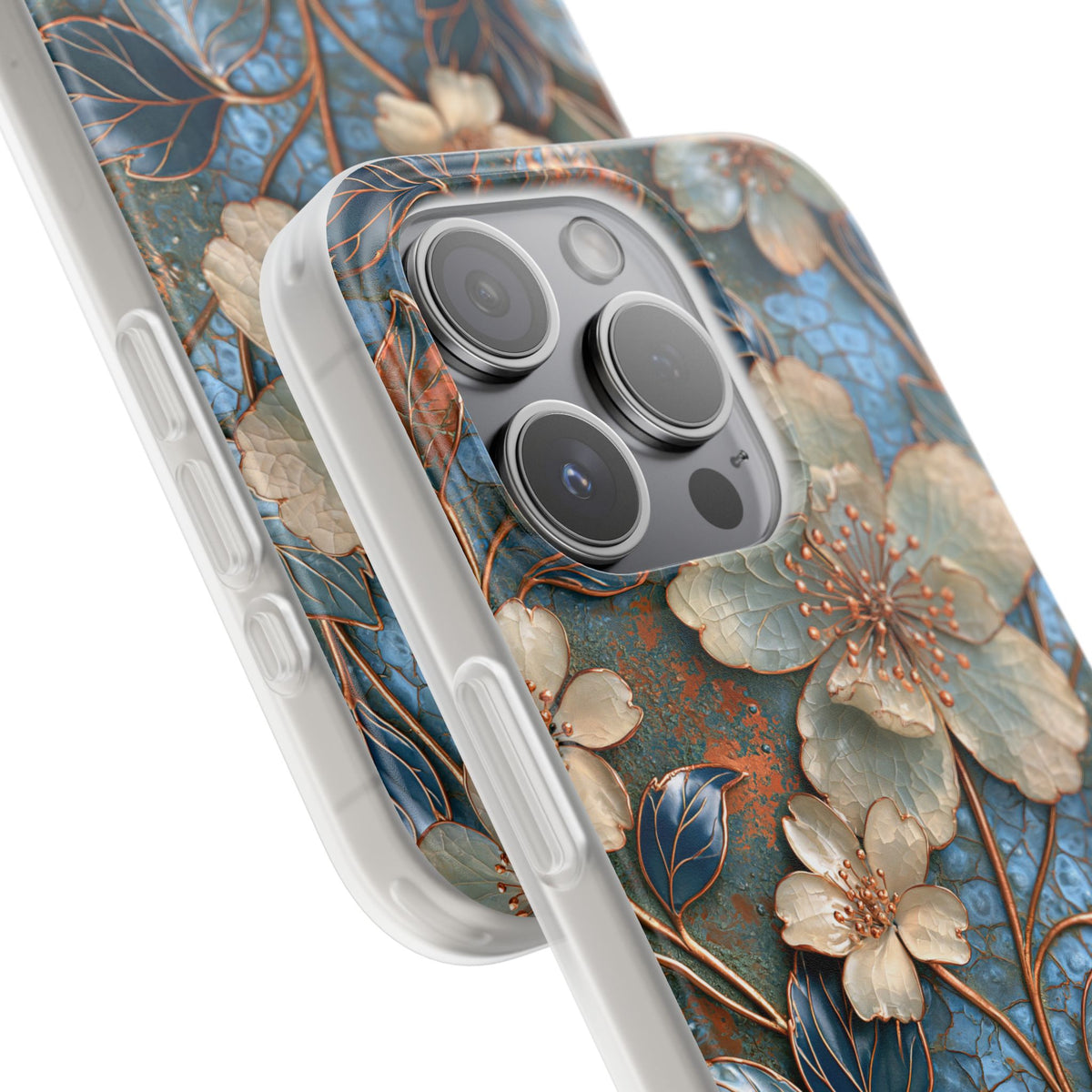 Gilded Blossom Reverie · Lite Phone Case for iPhone ·  Teal