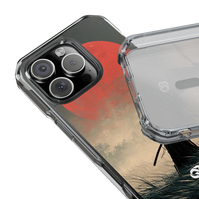 Crimson Moon Ronin · Clear Impact Magnetic Phone Case for iPhone · Red