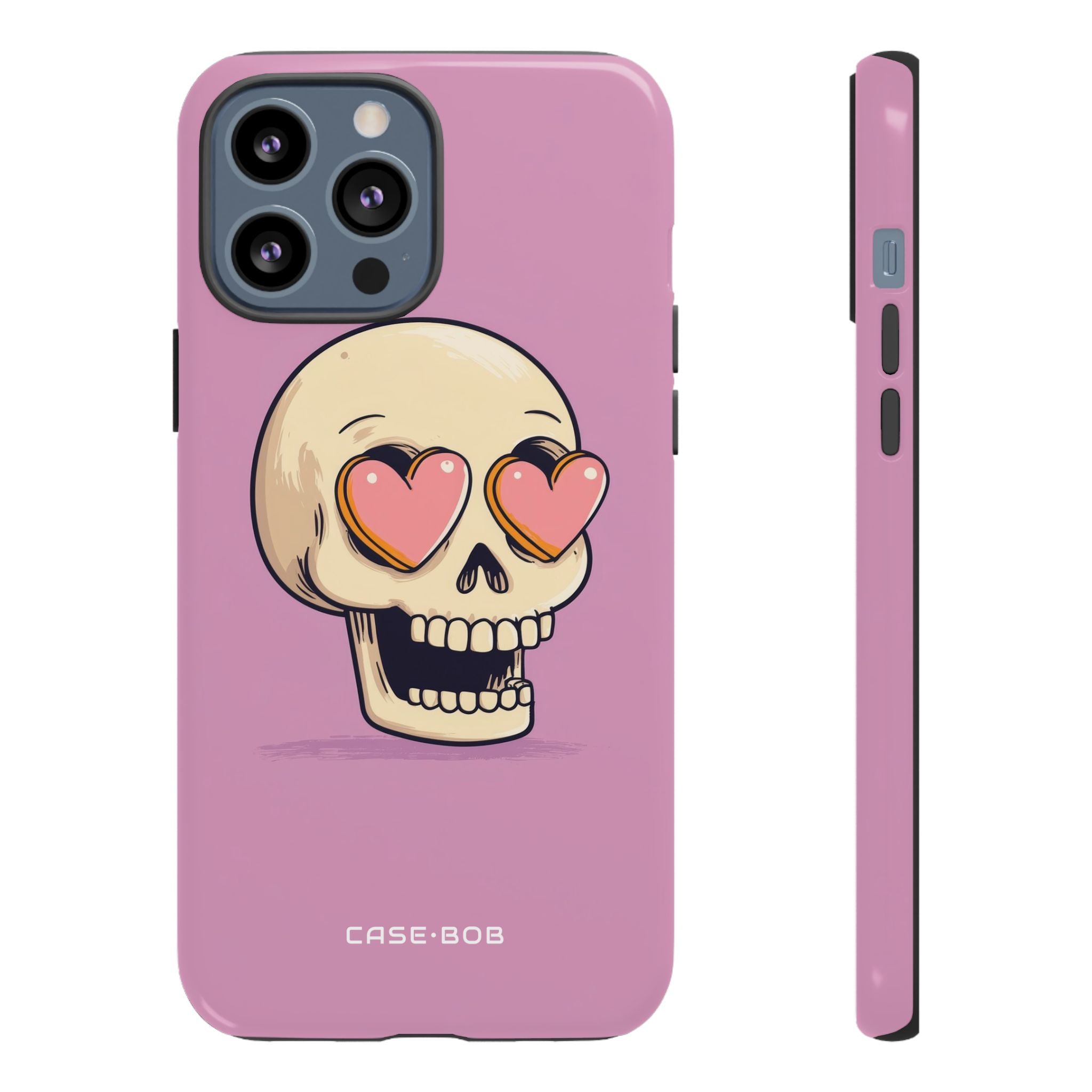 Heart Eyed Skull iPhone 13 Pro Max Case - Tough