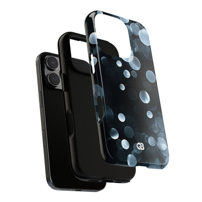 Black Tough Phone Case for iPhone - Silver Orbit Glow