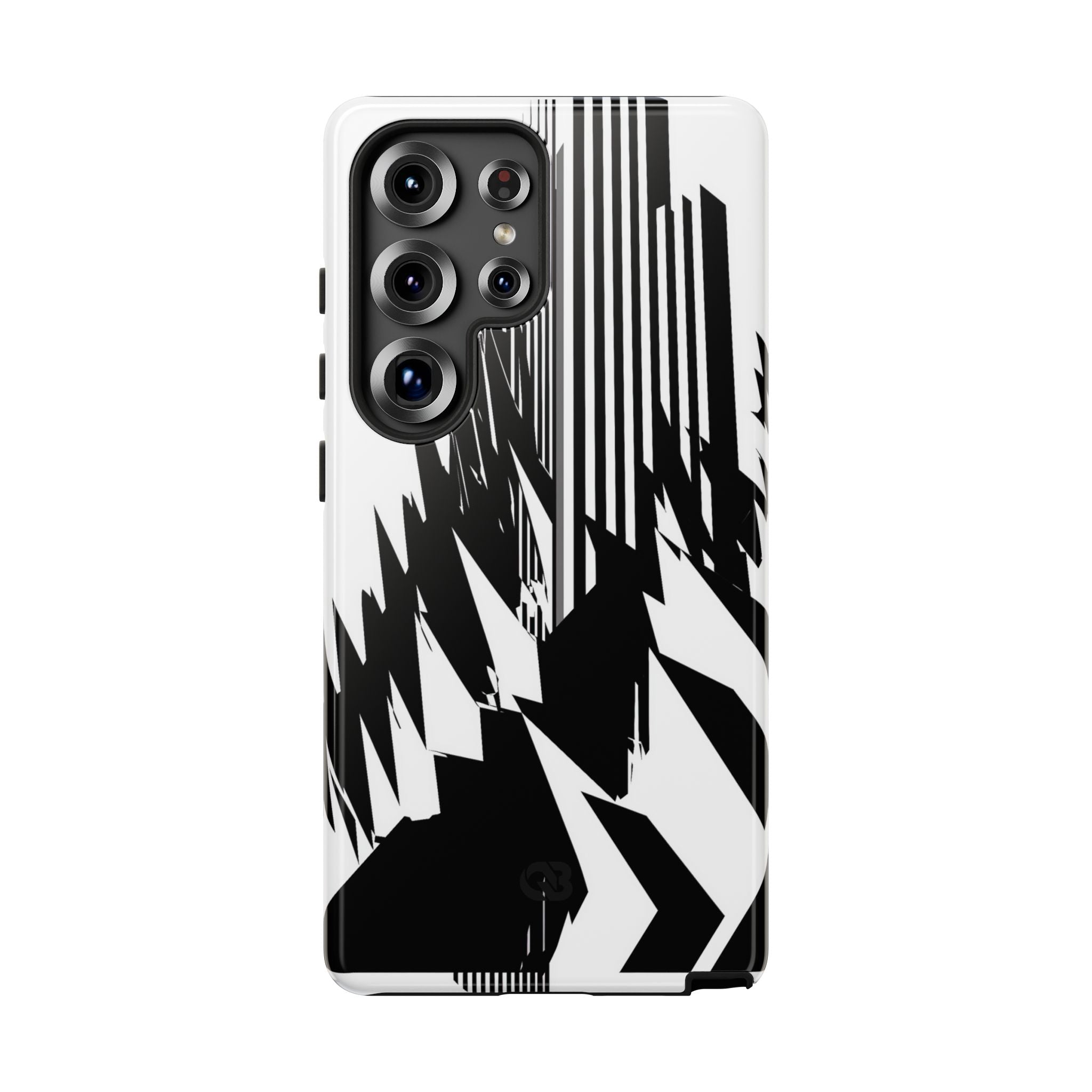 White Tough Phone Case for Samsung - Shattered Vector Spire
