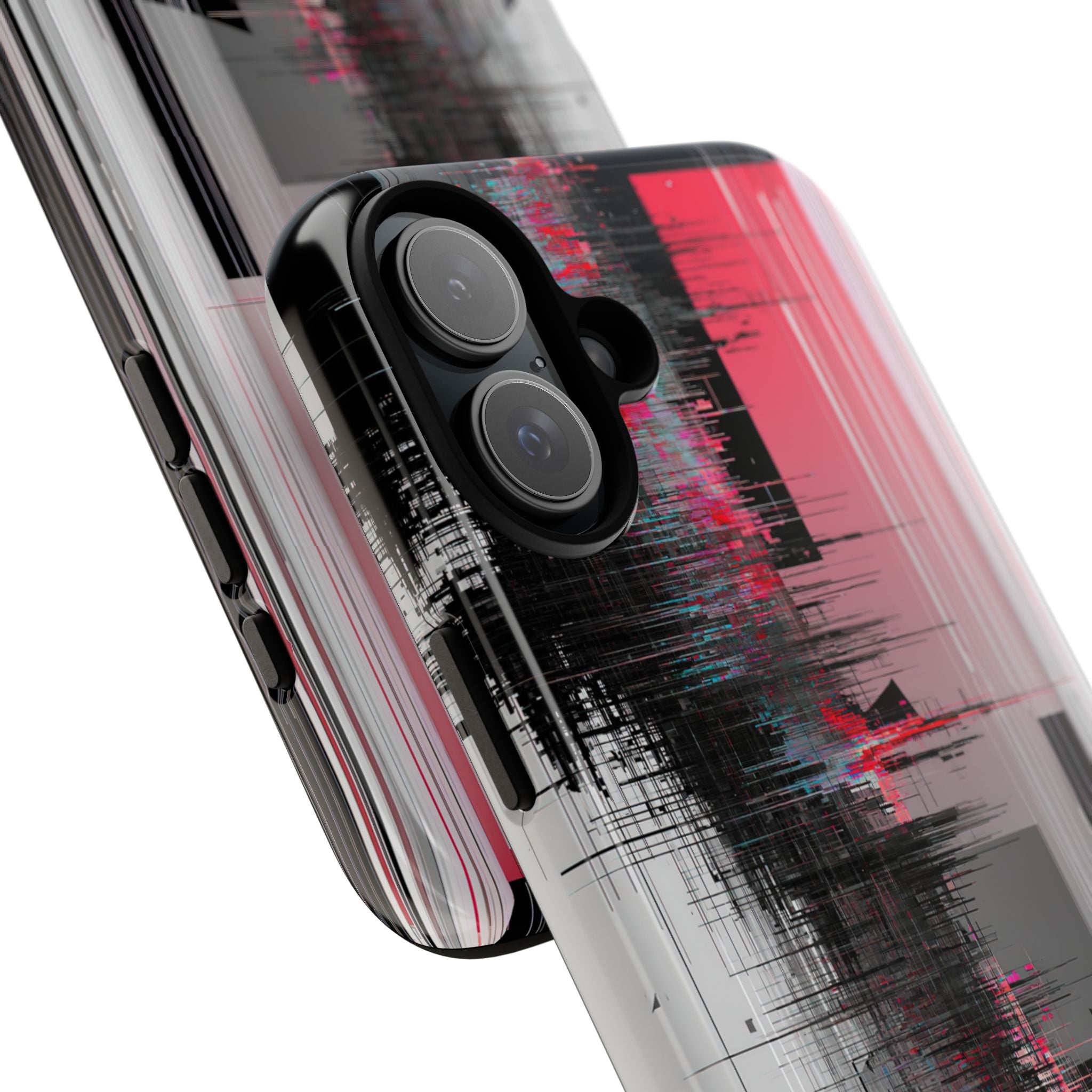 Black Tough Phone Case for iPhone - Crimson Data Leak