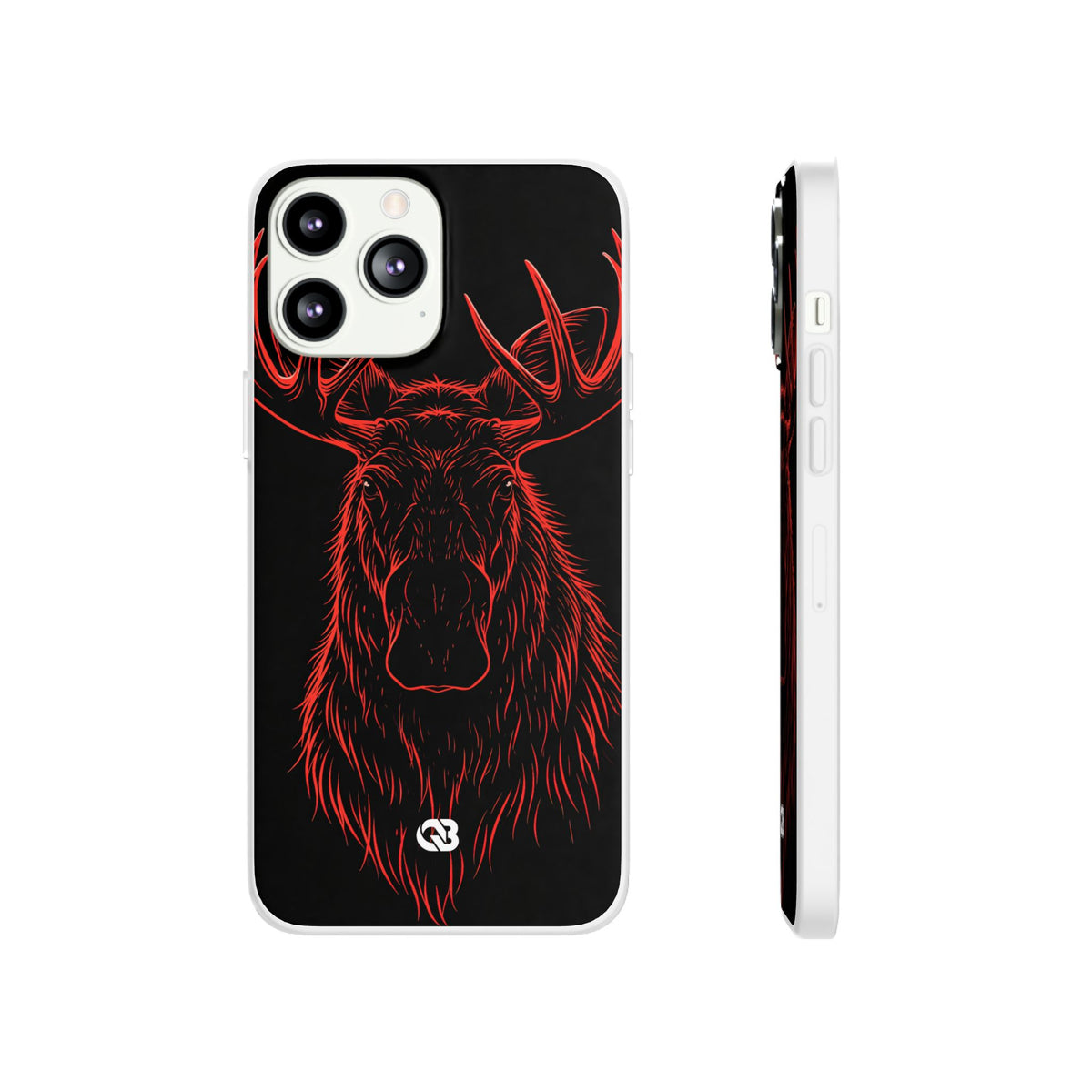 Nordic Moose Contour · Lite Phone Case for iPhone ·  Red