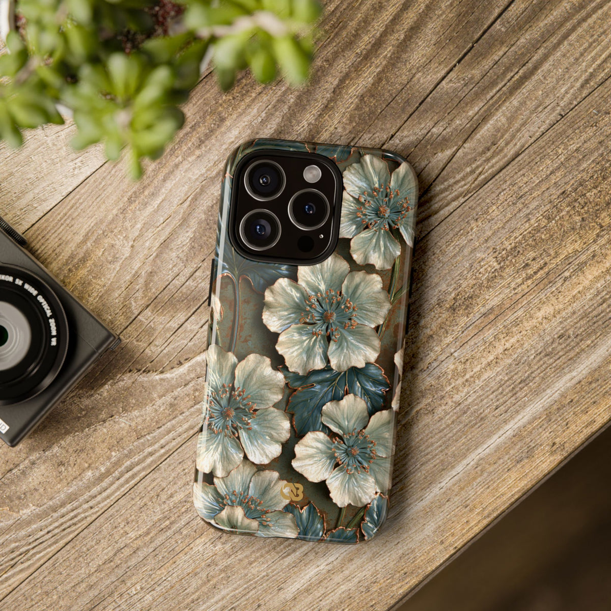Gilded Blossom Reverie · Tough Phone Case for iPhone · Teal