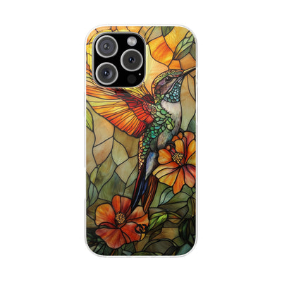 Amber Glass Hummingbird · Soft Phone Case for iPhone