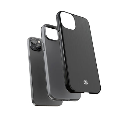 Black Tough Phone Case for iPhone - Brushed Obsidian Slate