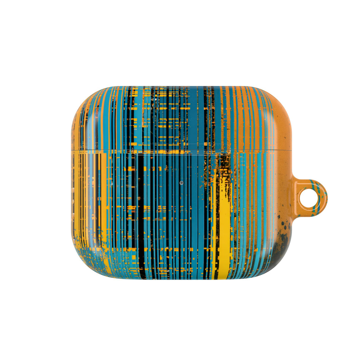 Cyber Glitch Stream · Hard Case for AirPods & AirPods Pro · Teal