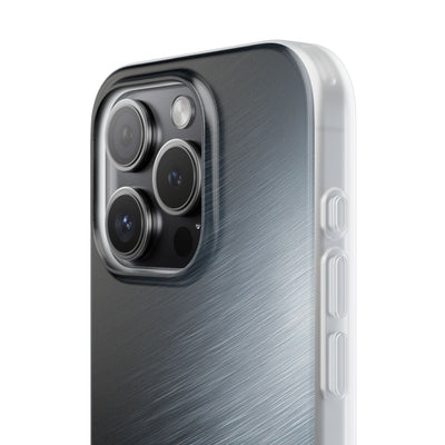 Grey Lite Phone Case for iPhone - Charcoal Brushed Steel