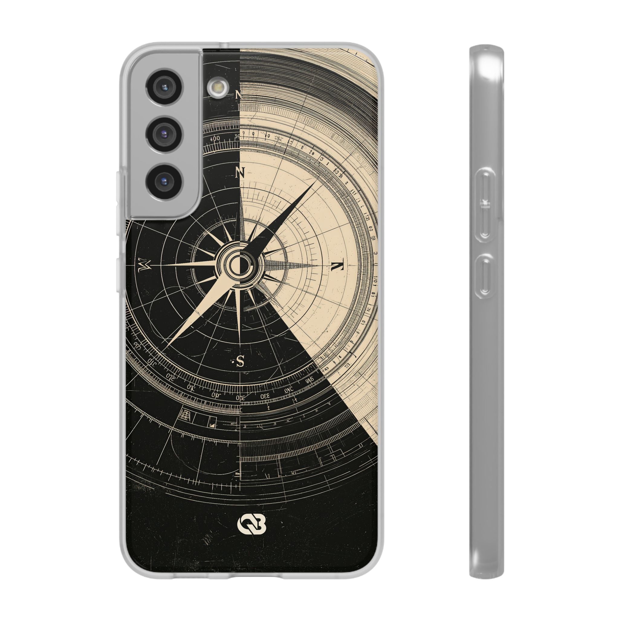 Beige Lite Phone Case for Samsung - Obsidian Nautical Blueprint