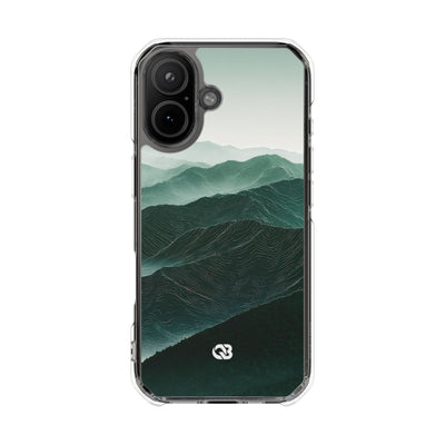 Alpine Mist · Clear Impact Magnetic Phone Case for iPhone · Green