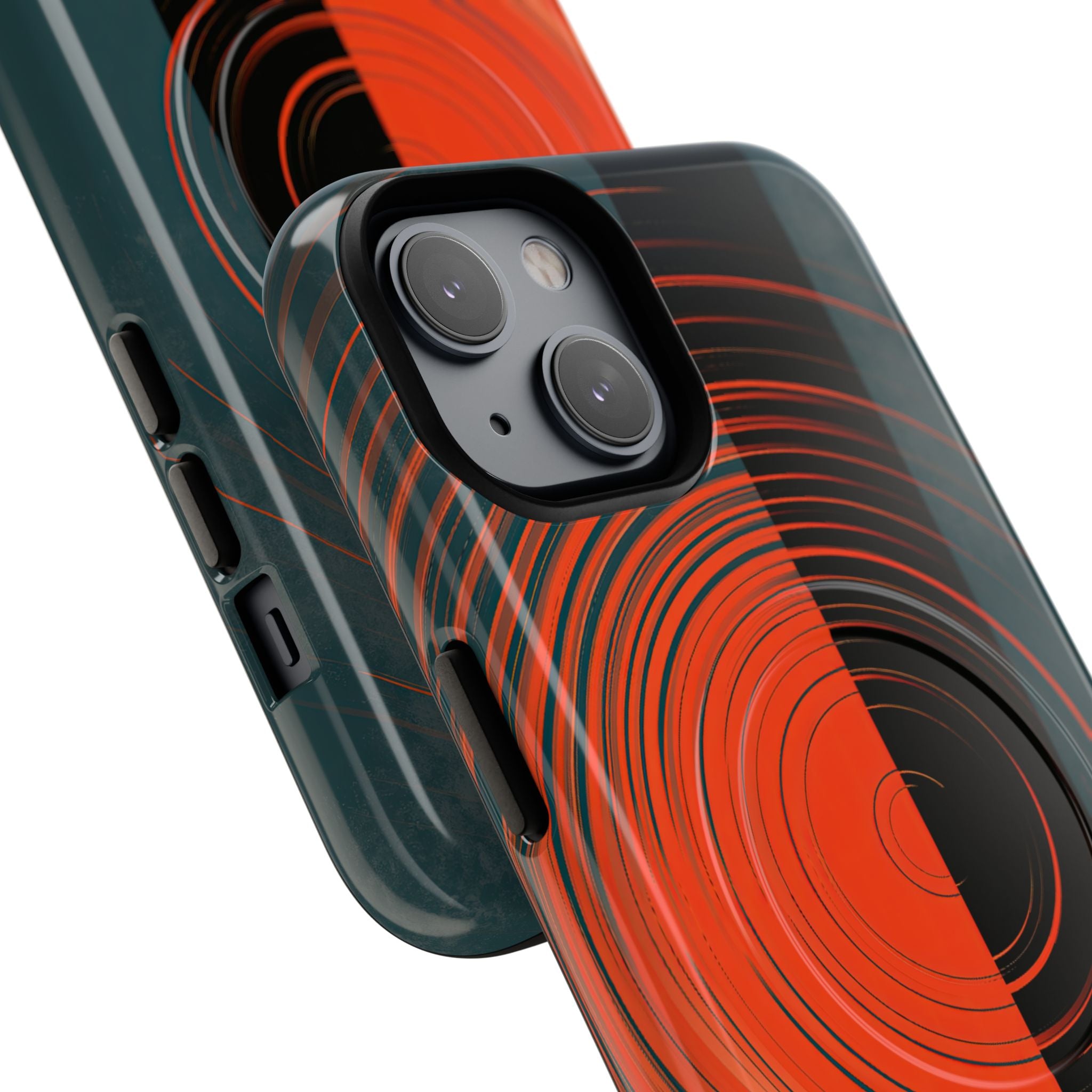 Teal Tough 2.0 Magsafe Phone Case for iPhone - Burnt Slate Radial