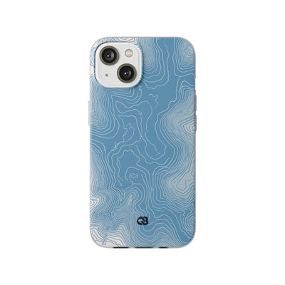 Blue Lite Phone Case for iPhone - Glacial Ridge Topo