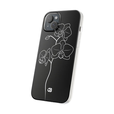 Black Lite Phone Case for iPhone - Noir Alabaster Orchid