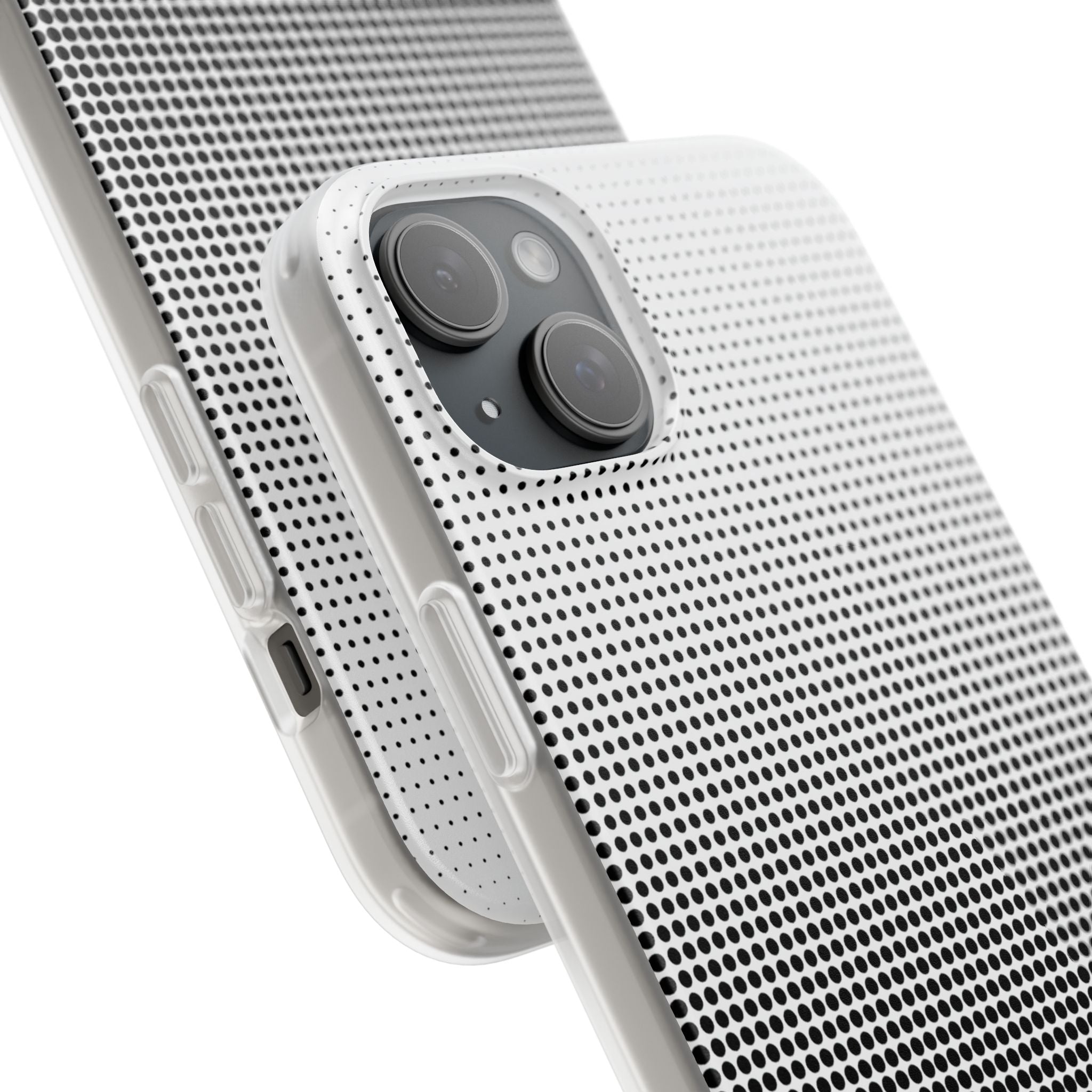 Black Lite Phone Case for iPhone - Obsidian Halftone Flux