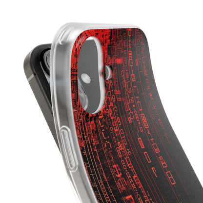 Crimson Glyphs iPhone 16 Case - Soft