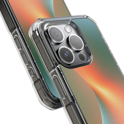 Radiant Contour · Clear Impact Magnetic Phone Case for iPhone · Orange