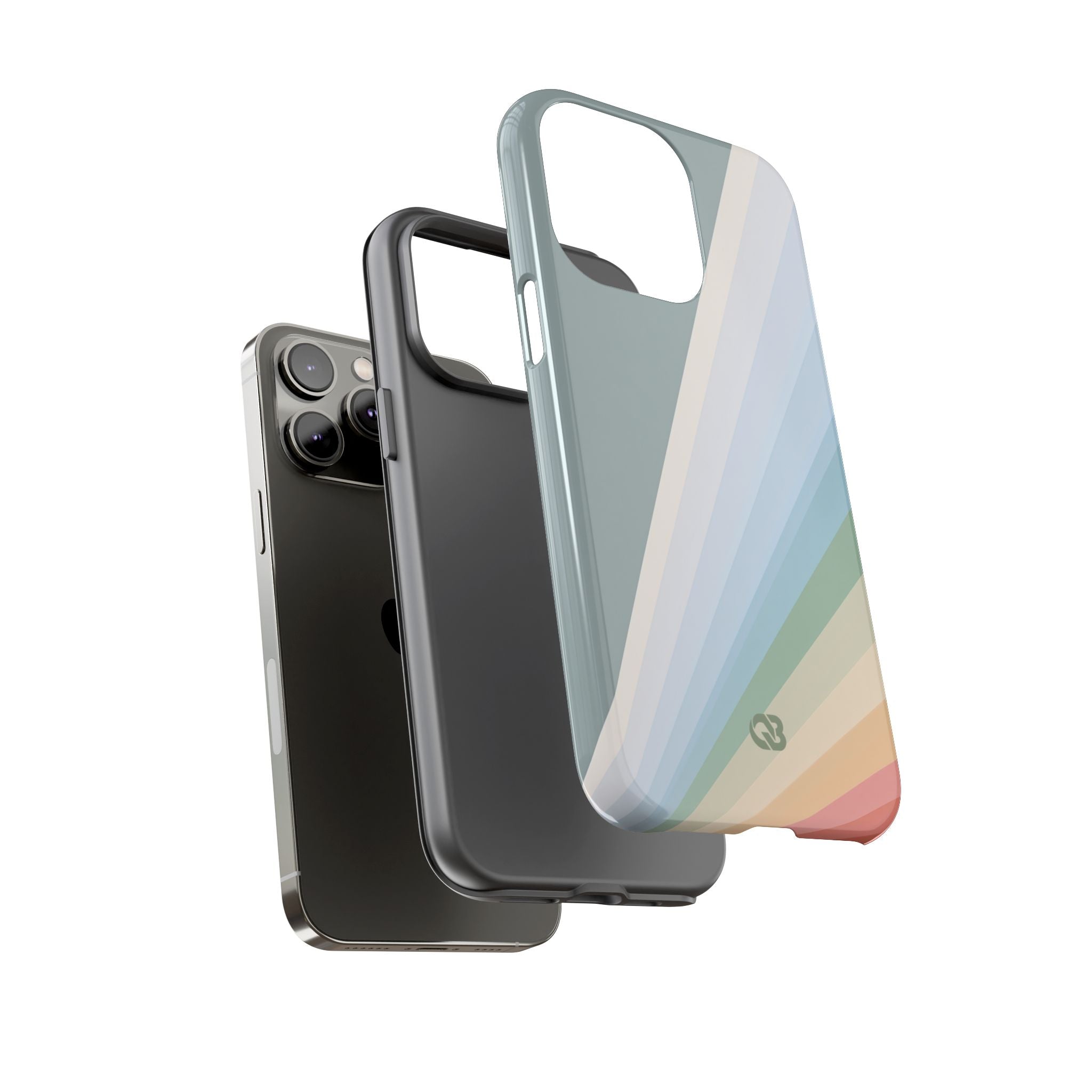 Green Tough Phone Case for iPhone - Sage Prism Beam