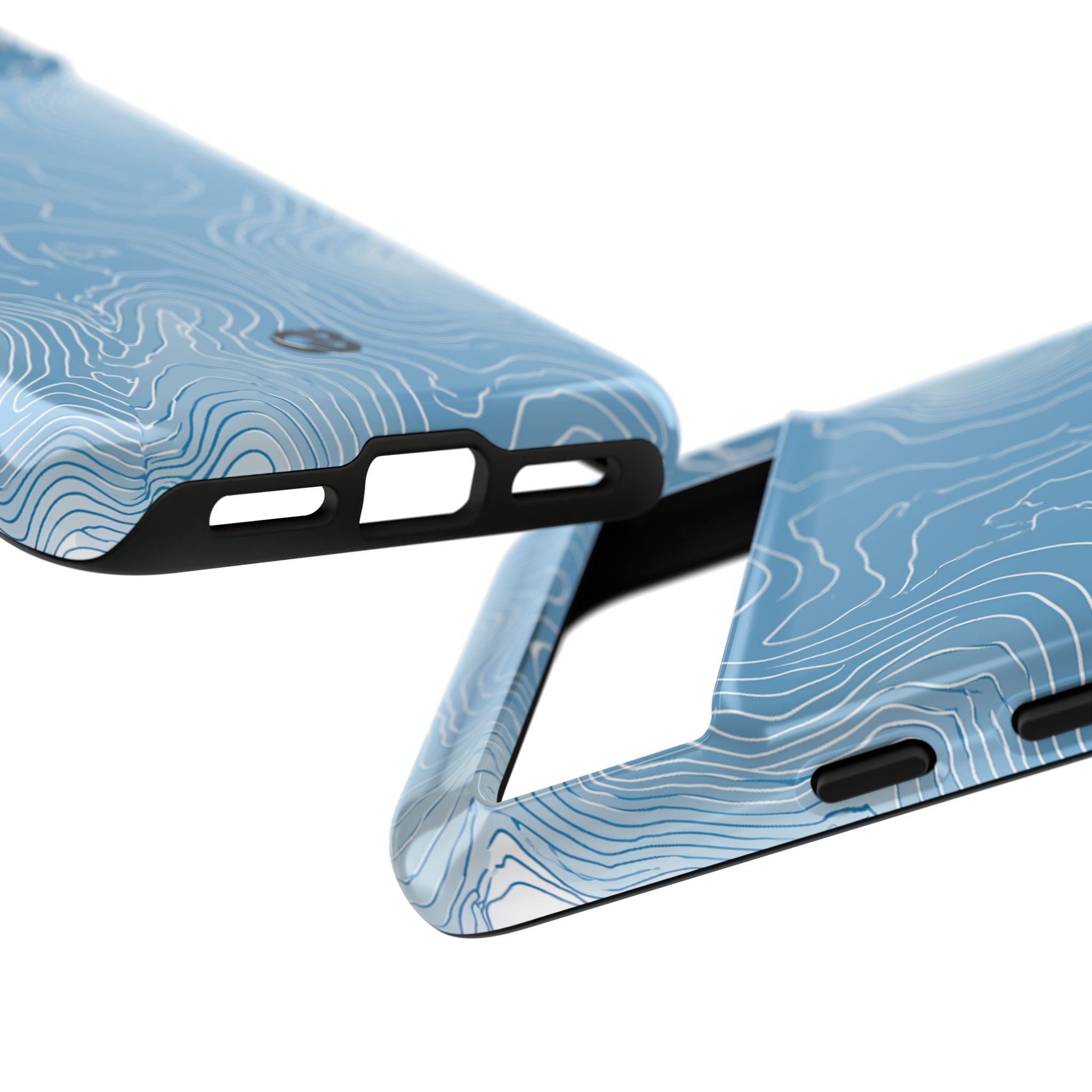 Blue Tough Phone Case for Google Pixel - Glacial Ridge Topo
