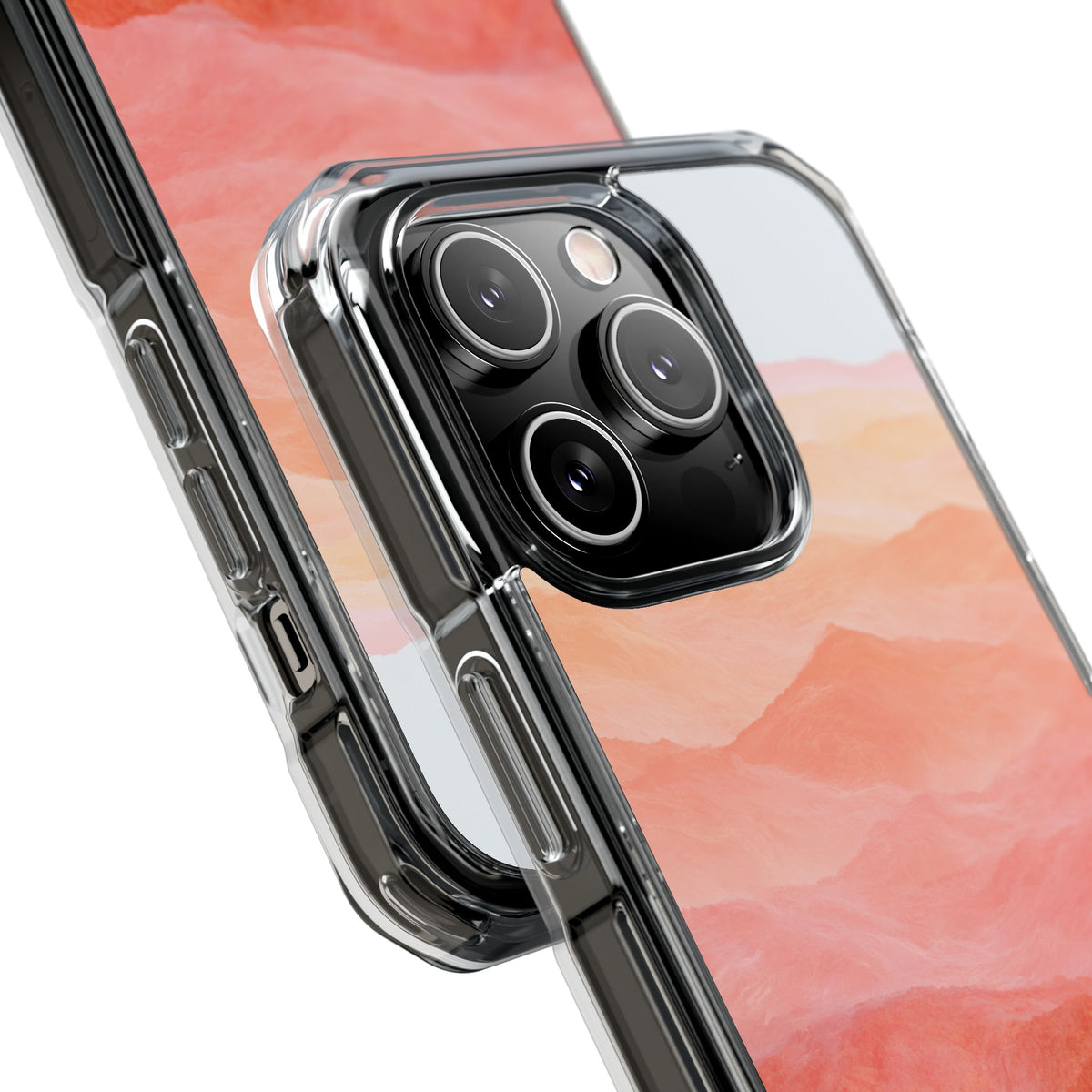 Alpenglow Ridge Vista · Clear Impact Magnetic Phone Case for iPhone · Orange
