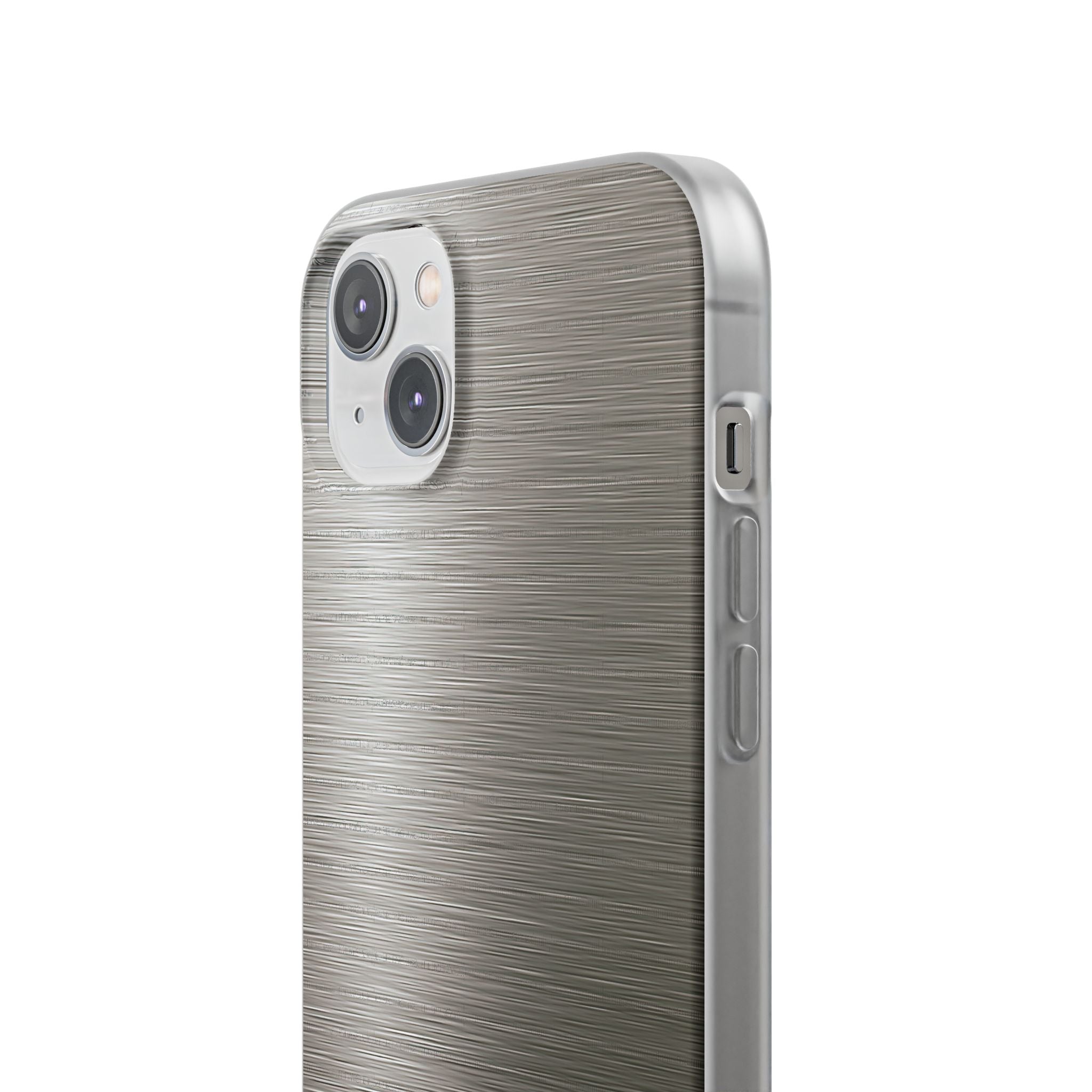 Grey Lite Phone Case for iPhone - Brushed Industrial Steel