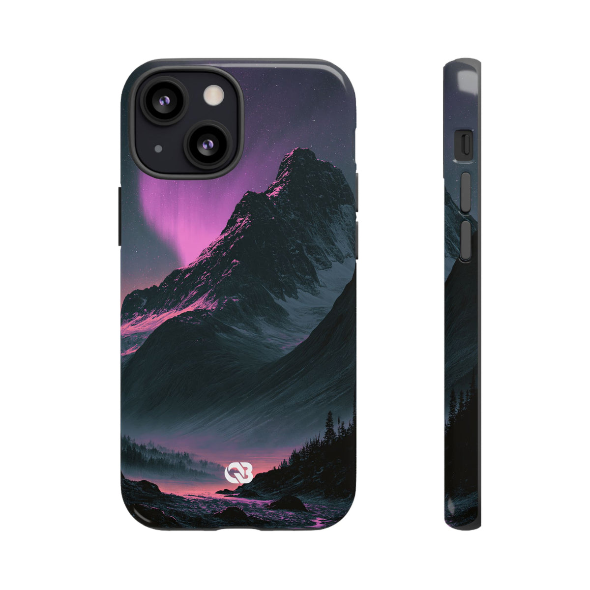 Arctic Aurora Summit · Tough Phone Case for iPhone · Black