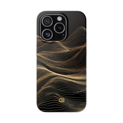 Gilded Ridge Lines · Lite Phone Case for iPhone ·  Black