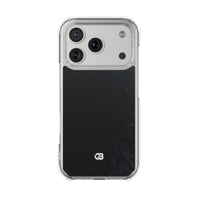 Black Impact MagSafe Phone Case for iPhone - Midnight Brushed Grain