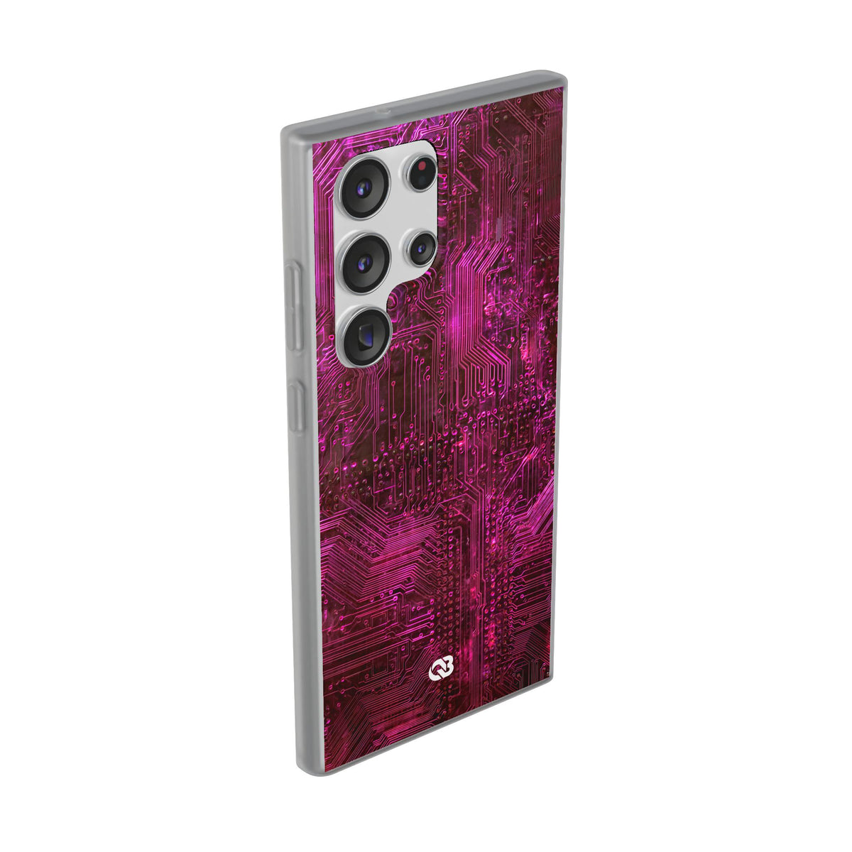 Magenta Circuit Trace · Lite Phone Case for Samsung · Pink