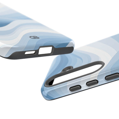 Blue Tough Phone Case for Samsung - Glacial Indigo Flow