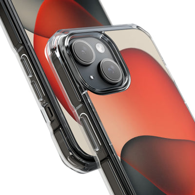 Translucent Crimson Form · Clear Impact Magnetic Phone Case for iPhone · Red
