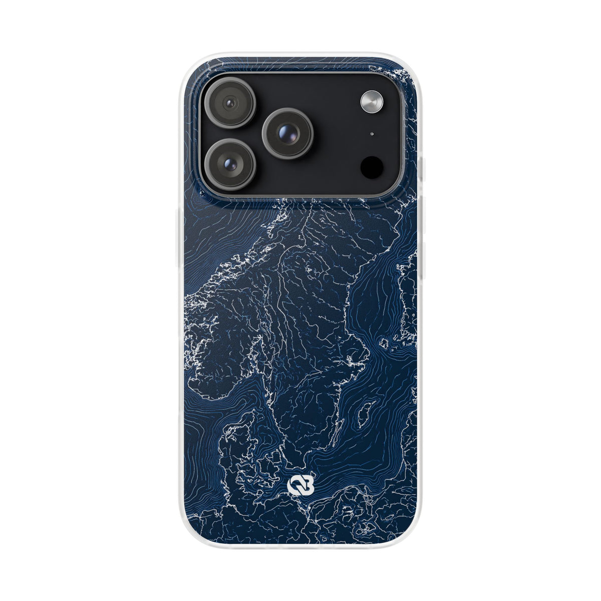 Nordic Contour Chart · Lite Phone Case for iPhone ·  Blue