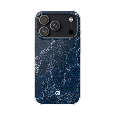 Nordic Contour Chart · Lite Phone Case for iPhone ·  Blue