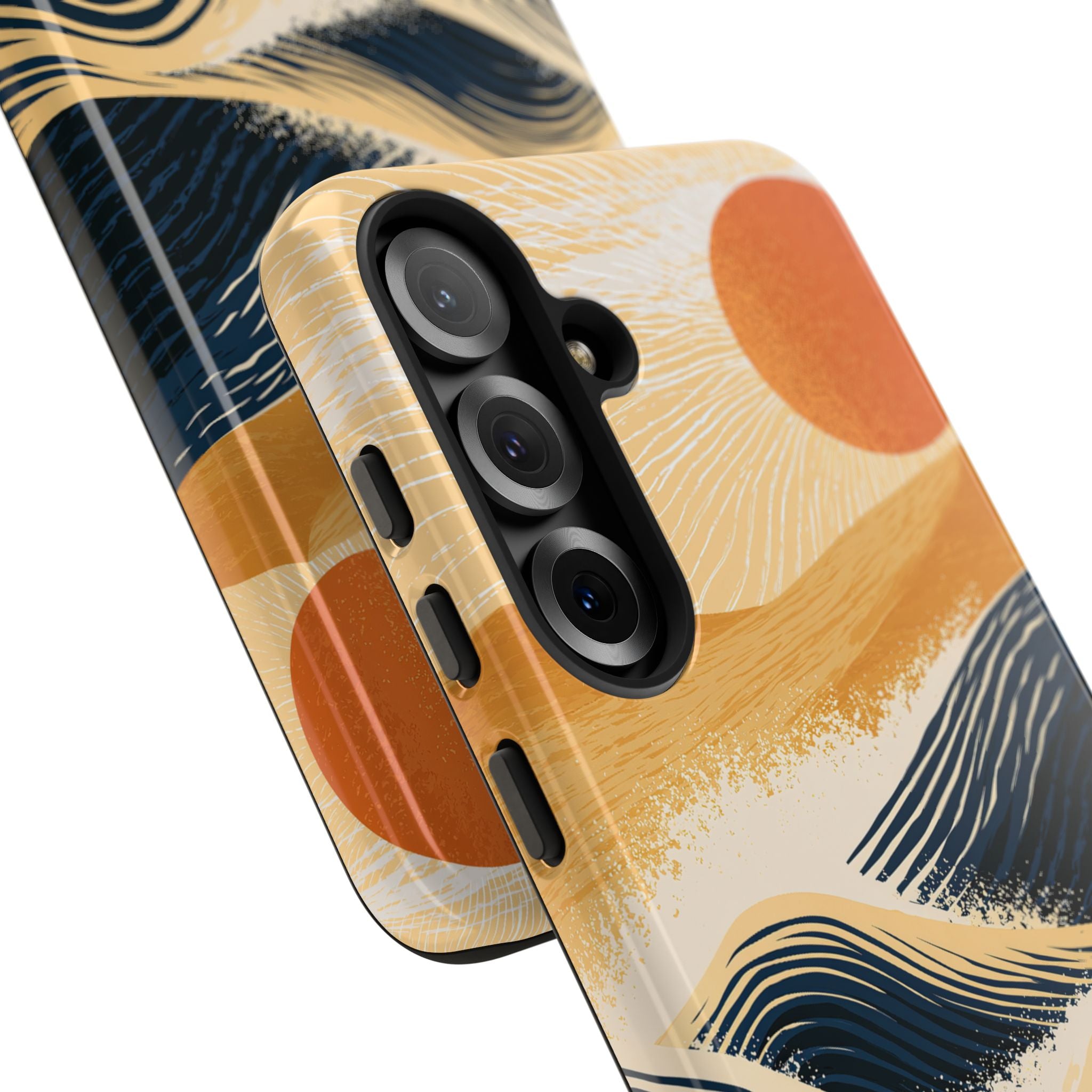 Blue Tough Phone Case for Samsung - Kyoto Cresting Tide