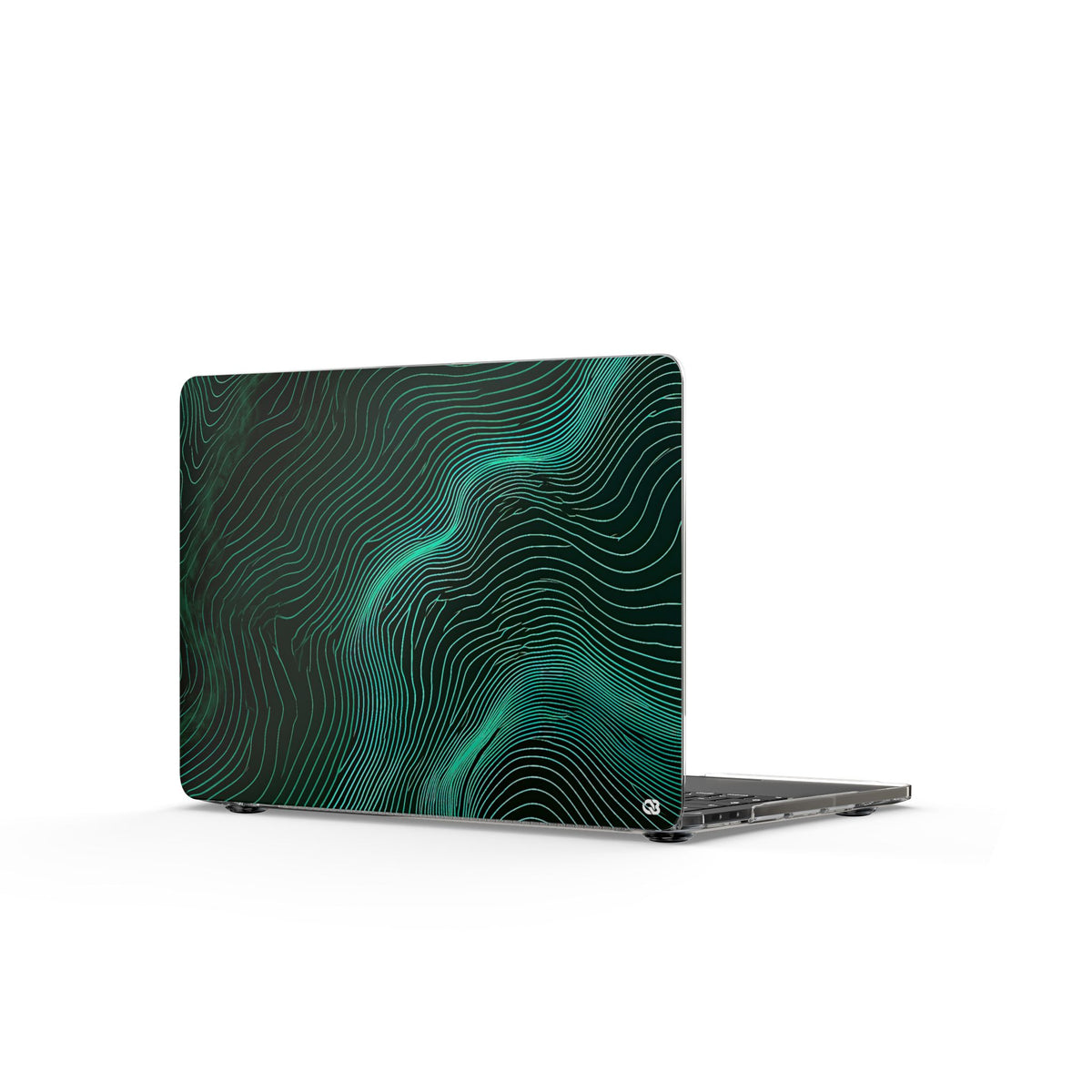 Emerald Topo Ridge · Clear Hard Case for MacBook · Green