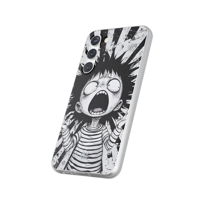 Chaotic Monochrome Scream · Soft Telefoncover for Samsung