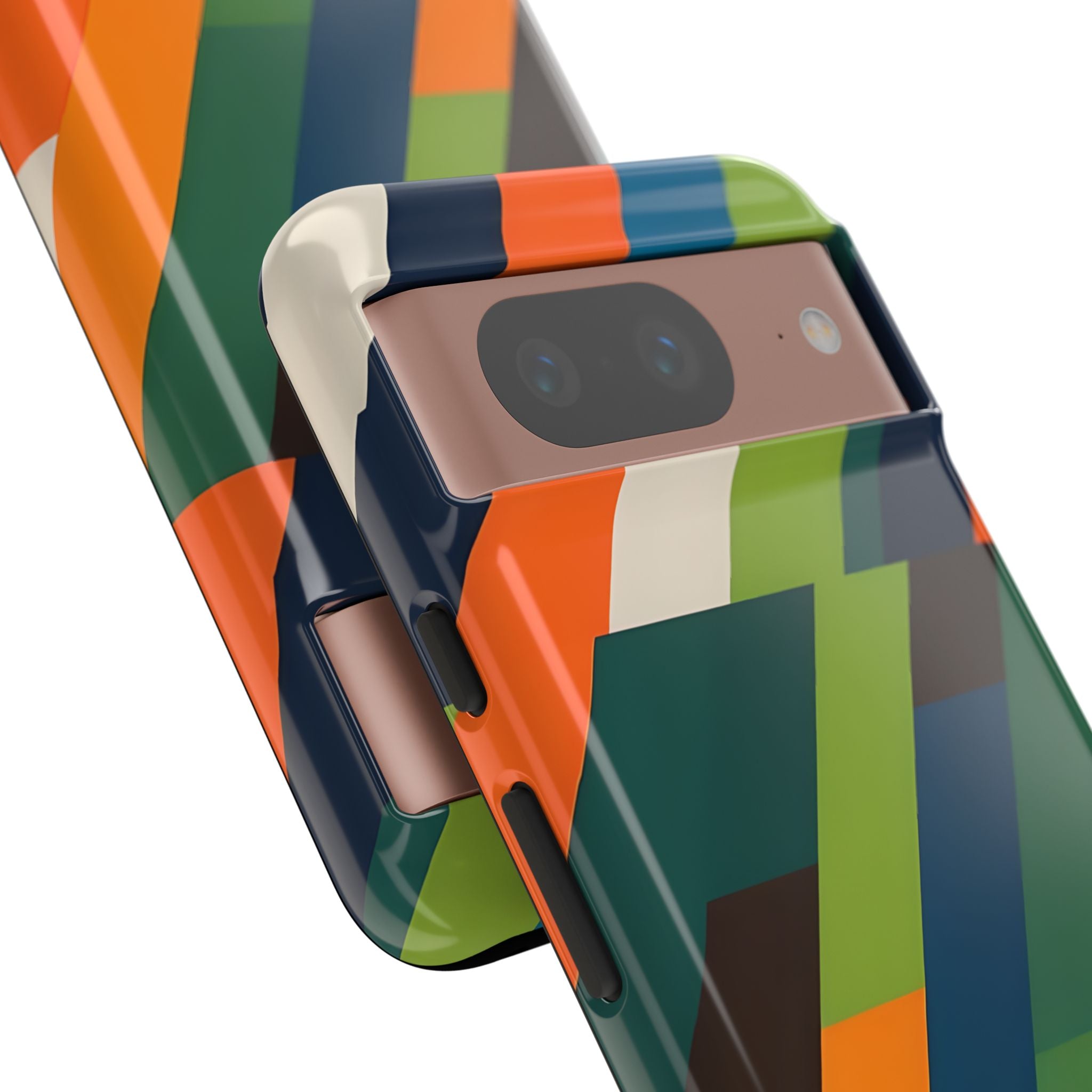 Angled Retro Mosaic · Tough Handyhülle für Google Pixel