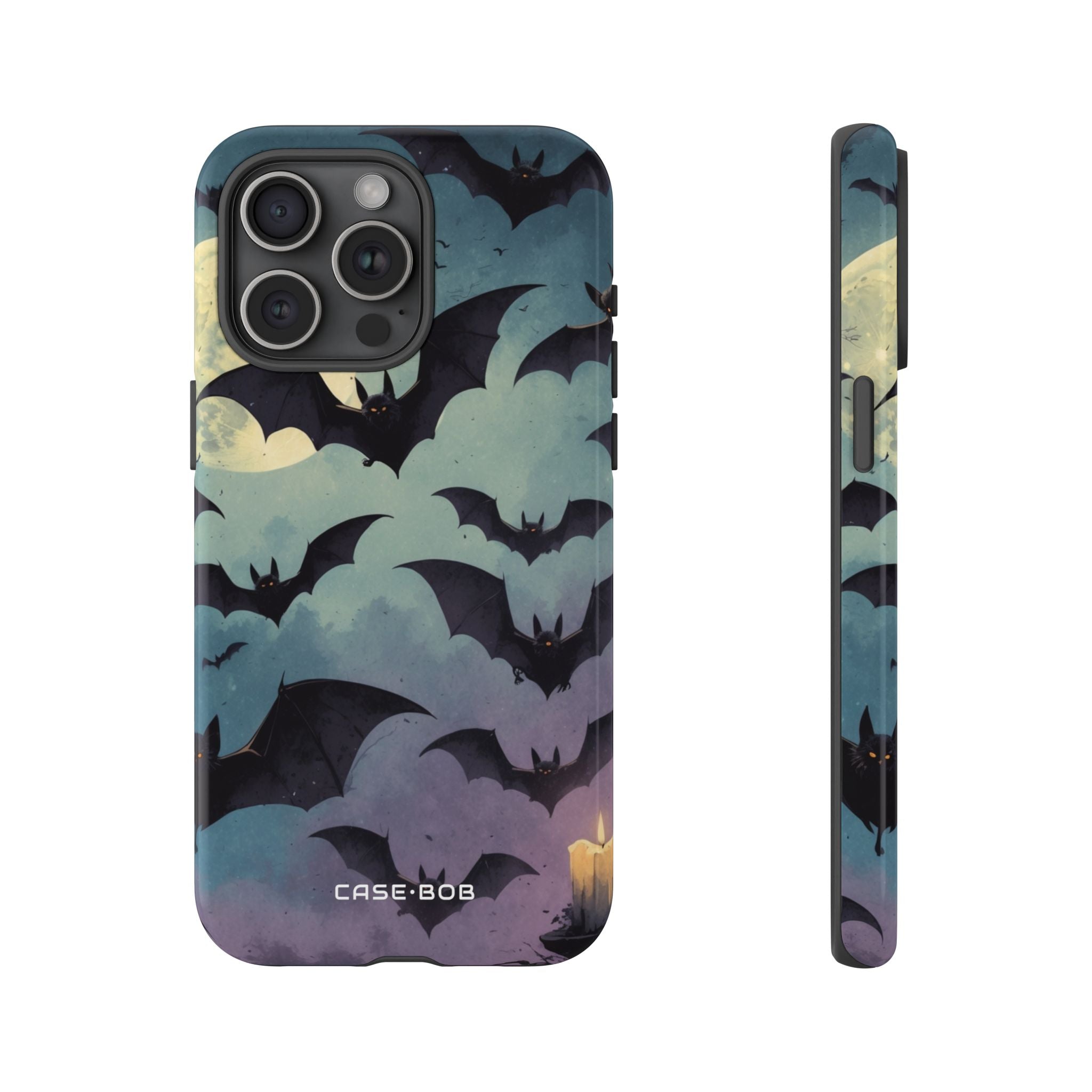 Leuchtender Fledermaus-Schwarm iPhone 15 Pro Max Case - Tough
