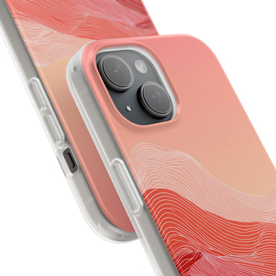 Red Lite Phone Case for iPhone - Crimson Ridge Contour