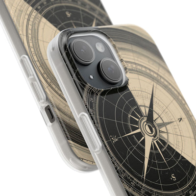 Beige Lite Phone Case for iPhone - Obsidian Nautical Blueprint