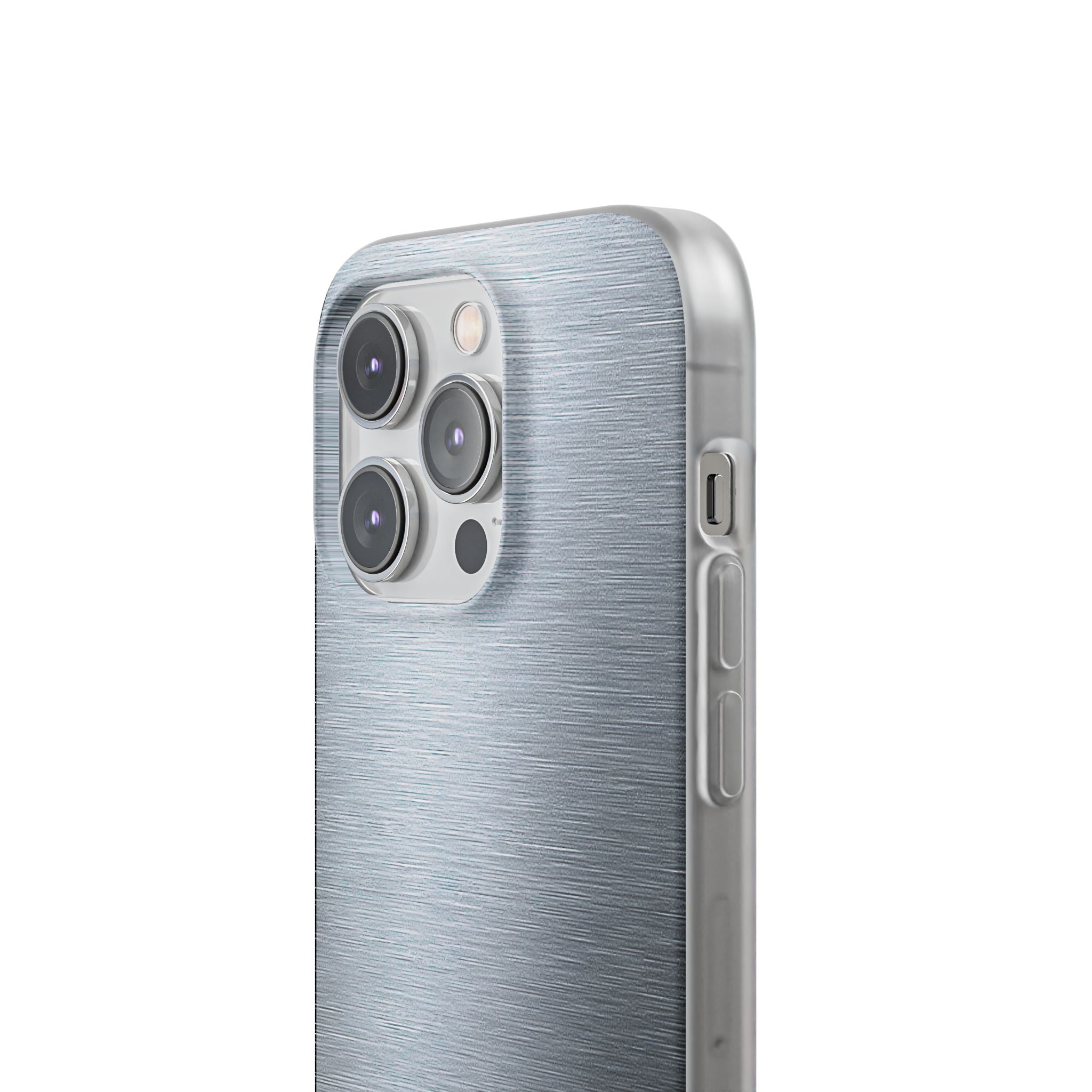 Silver Lite Phone Case for iPhone - Satin Chrome Grain