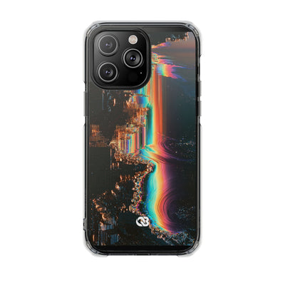 Prismatic Circuit · Clear Impact Magnetic Phone Case for iPhone · Black