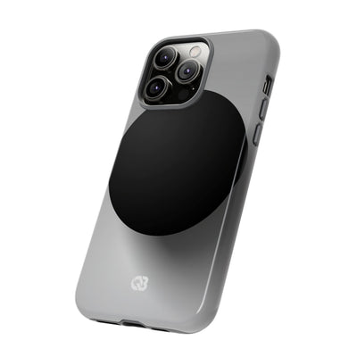Grey Tough Phone Case for iPhone - Matte Onyx Sphere