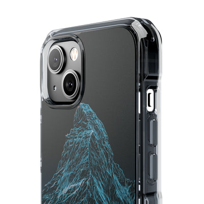 Glacial Alpine Peak · Clear Impact Magnetic Phone Case for iPhone · Blue
