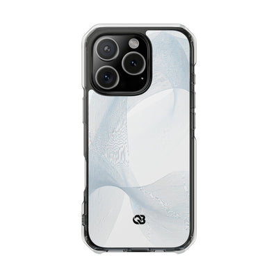 Glacial Contour Waves · Clear Impact Magnetic Phone Case for iPhone · White