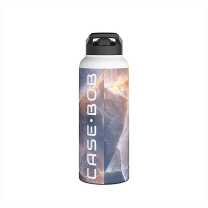Crystal Veins Glow - Stainless Steel Water Bottle