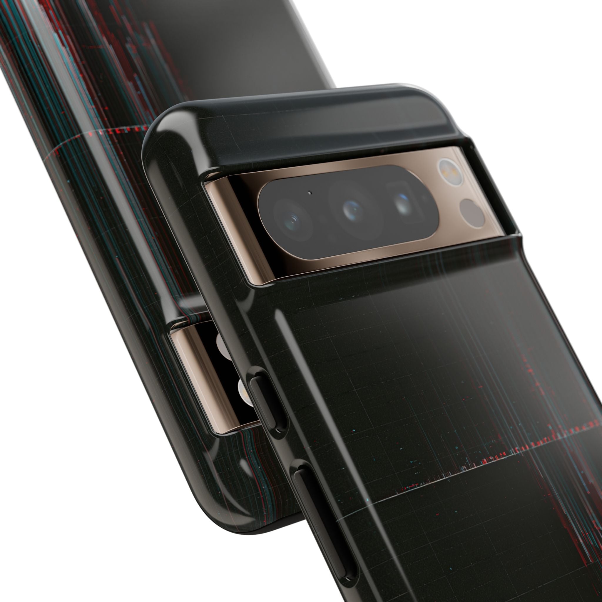 Black Tough Phone Case for Google Pixel - Corrupted Data Stream