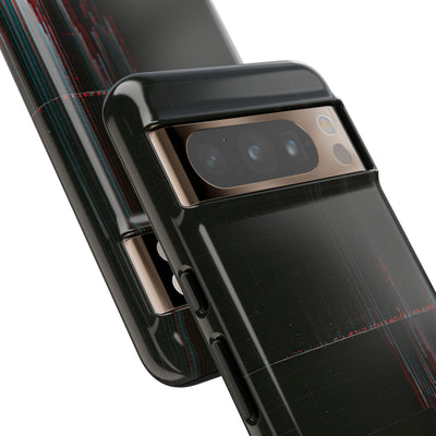 Black Tough Phone Case for Google Pixel - Corrupted Data Stream